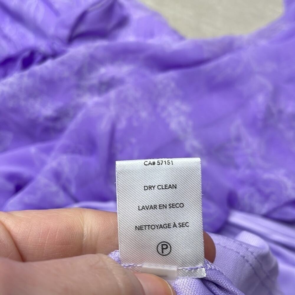 Ralph Lauren Chaps Lilac Ruffle Midi Dress - Picture 9 of 12